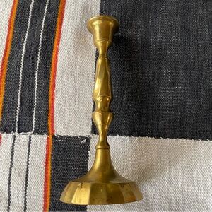 Vintage Solid Brass Candlestick Holder. Medium size.